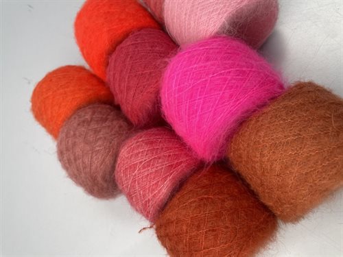 Soft kid mohair - buket med tøsede farver, alle 10 farver